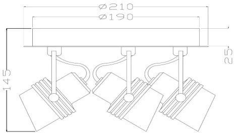 Spot Lucide 34944/13/30 TUNDRAN 3xGU10/5W/230V negru