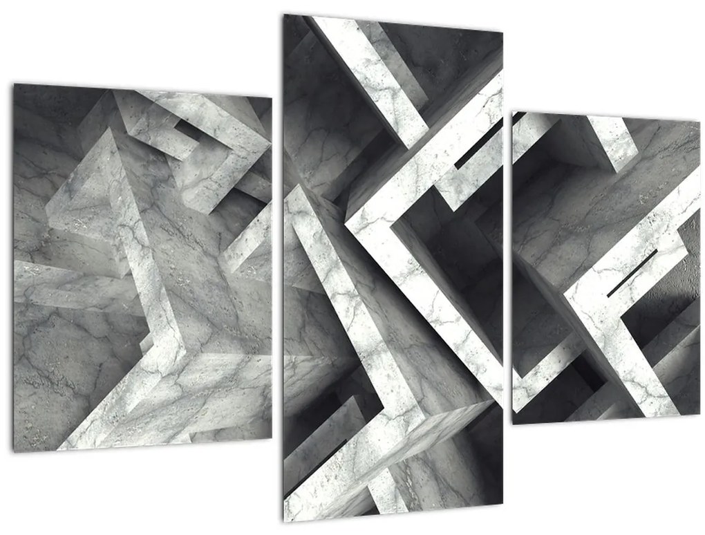 Tablou cu cuburi abstracte (90x60 cm)