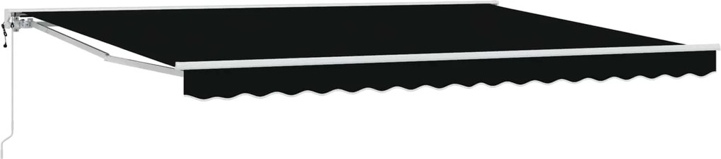 vidaXL Cort electric retractabil Negru 4 × 3 m