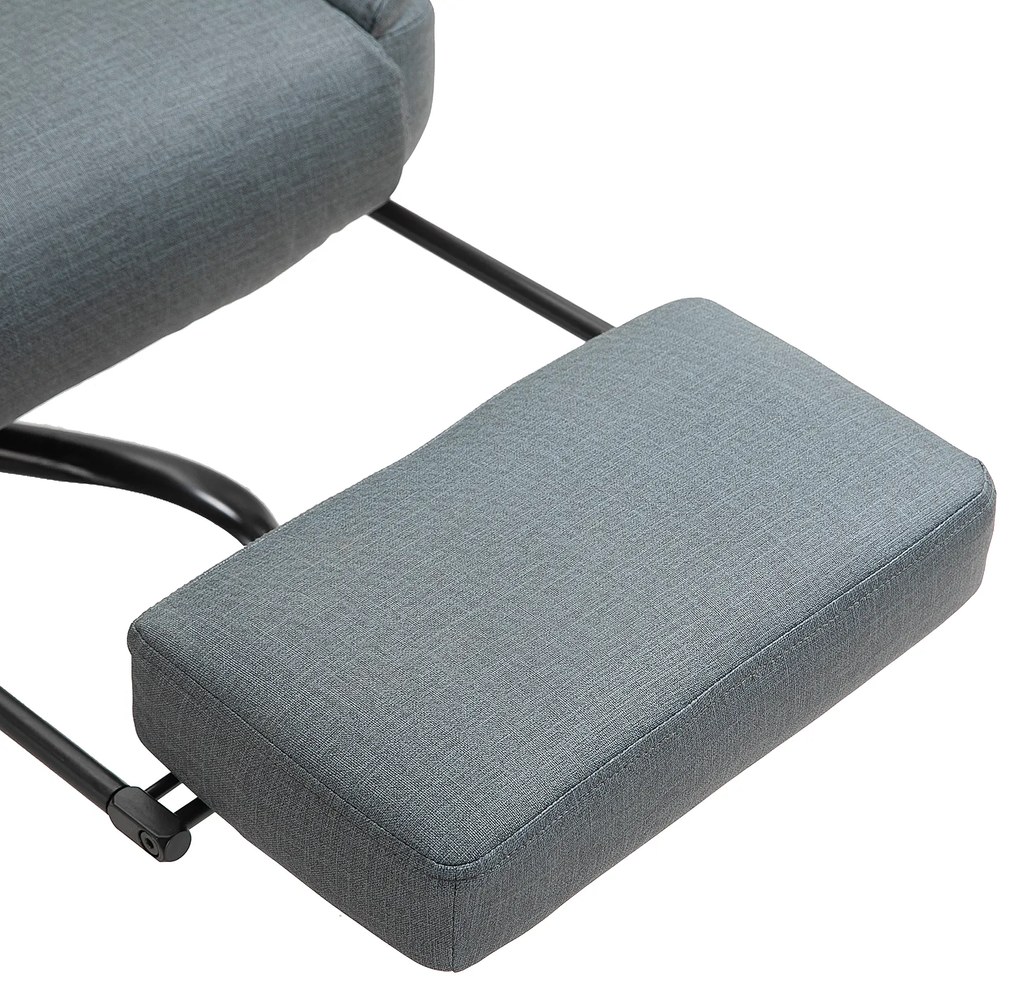 Vinsetto Scaun de birou Ergonomic Scaun de calculator rotativ la 360° Scaun reglabil în înălțime cu suport pentru cap și brațe captusite și suport de picioare din piele ecologică 68 x 80 x 120–126 cm | Aosom Romania