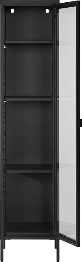 Vitrină neagră din metal 40x180 cm Brisbane – House Nordic