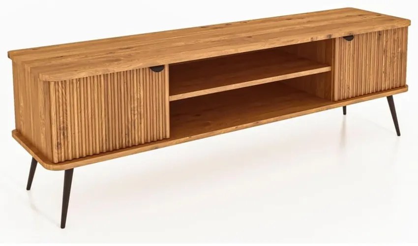 Comodă TV din lemn de stejar 180x57 cm Kula – The Beds