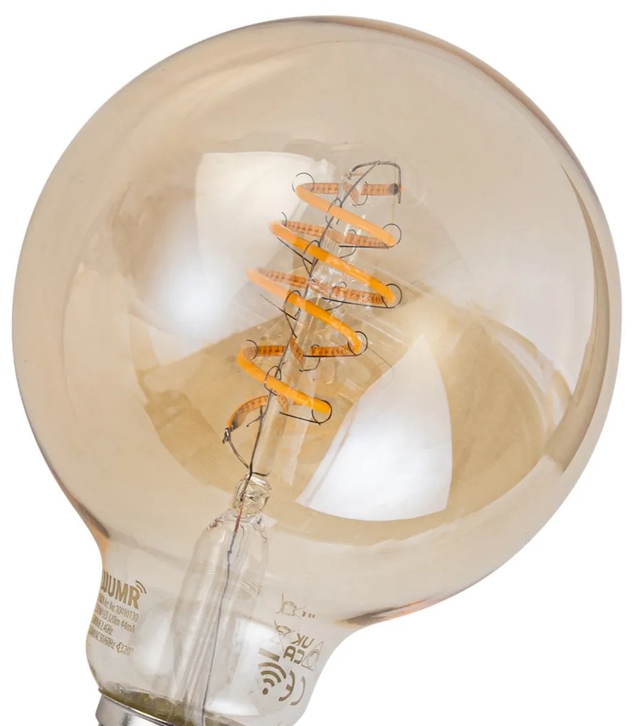 Bec LED inteligent E27 reglabil G95 chihlimbar 4.9W 320lm 2500K