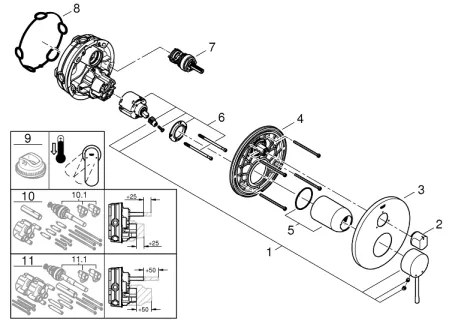 GROHE 24092AL1 - Baterie lavoar ESSENCE, grafit