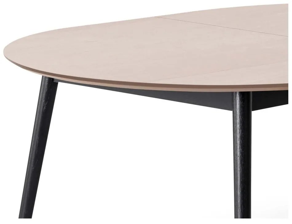 Masă de dining rotundă extensibilă cu blat cu aspect de lemn de stejar cu blat suplimentar ø 135 cm Meza – Hammel Furniture