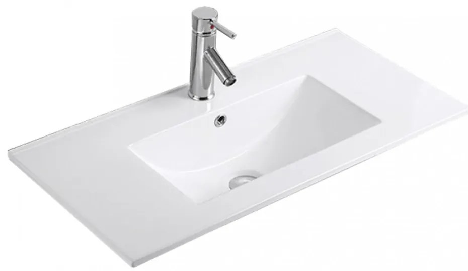 Mască de baie Porto 80 cu chiuvetă în culoarea stejarului Sonoma