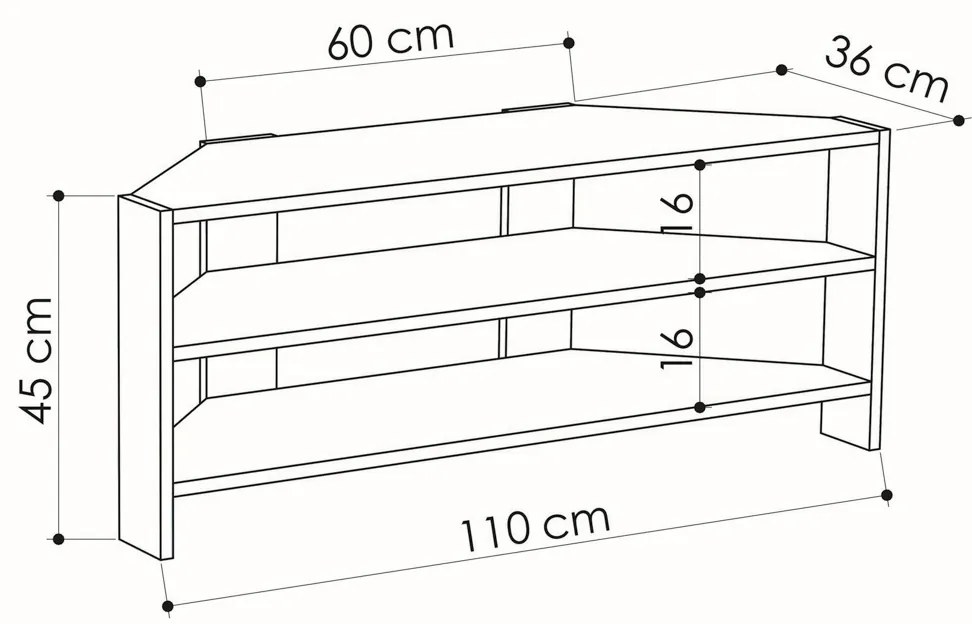 Măsuță TV Thales Corner White