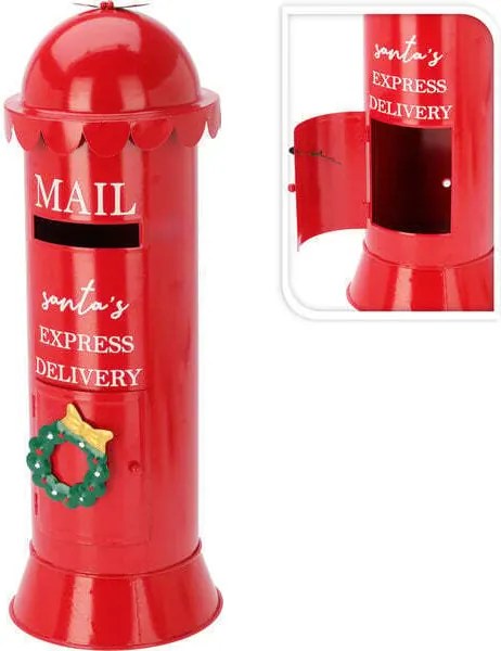 Cutie postala rosie pentru Mos Craciun EXPRESS DELIVERY, 19x52cm