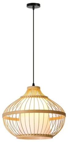 Lustră pe cablu Immax 08256L PINCHOS 1xE27/40W/230V d. 40 cm bambus