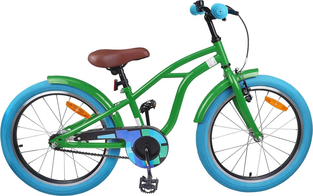 vidaXL Bicicletă pentru Copii 22 Inci pentru 7-12 ani Verde