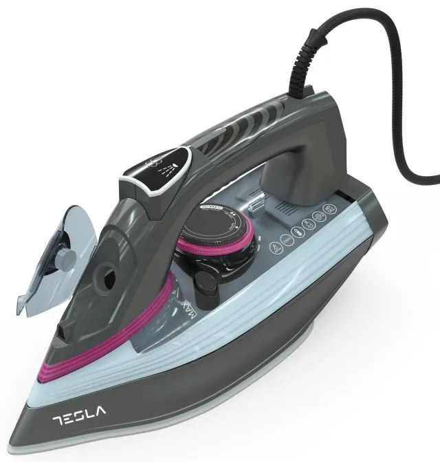 Resigilat: Fier de călcat Tesla IR400GP, 3100 W, Placă ceramică, Abur 135 g/min, 380 ml, Autocurățare, Gri