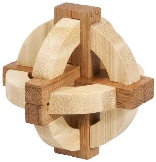 Joc logic IQ din lemn bambus in cutie metalica-1