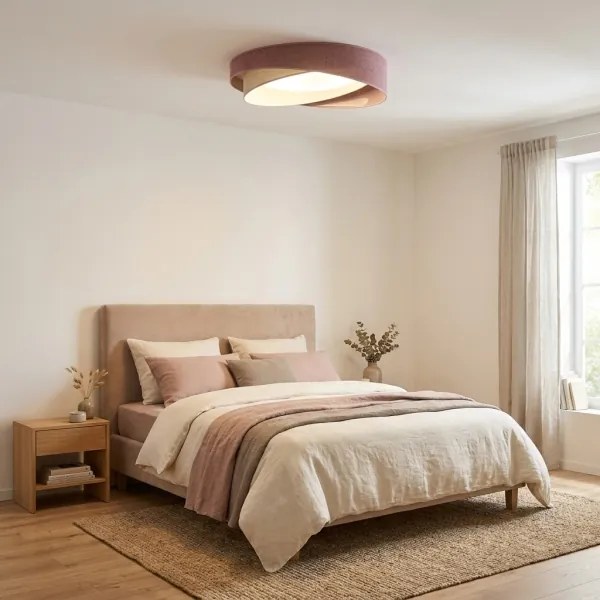 BRILAGI- LED plafonieră VELVET TWIST LED/24W/230V 4000K Ø 55 cm roz./crem.