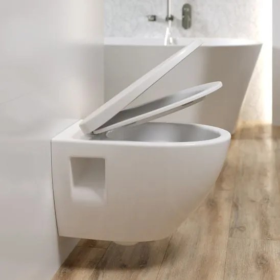 Capac vas wc cu soft close, alb, Cersanit Moduo Slim