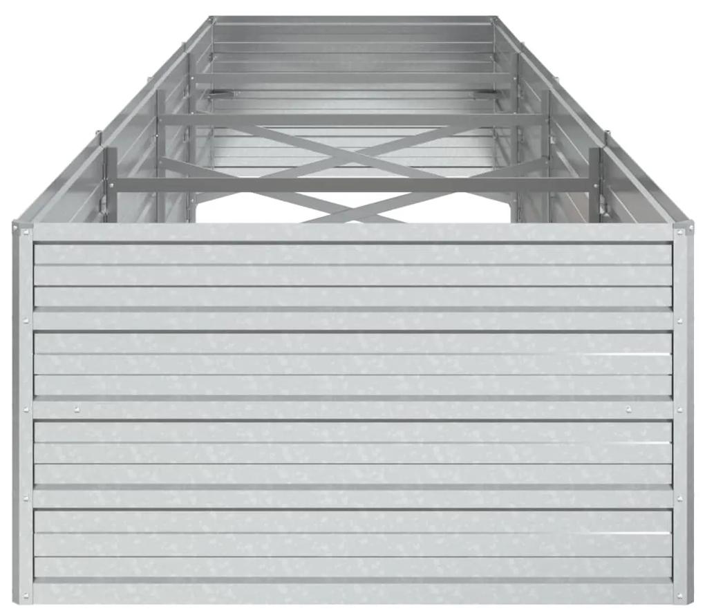 Strat inaltat de gradina argintiu 320x80x45 cm otel galvanizat 1, 320 x 80 x 45 cm