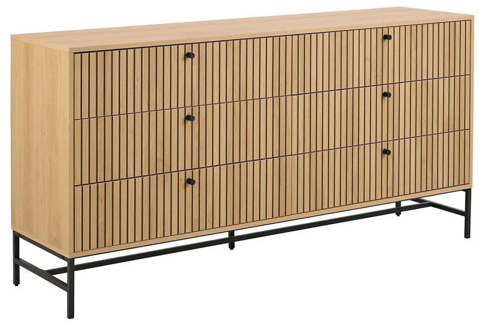 Comodă cu sertare OLIVIA, stejar