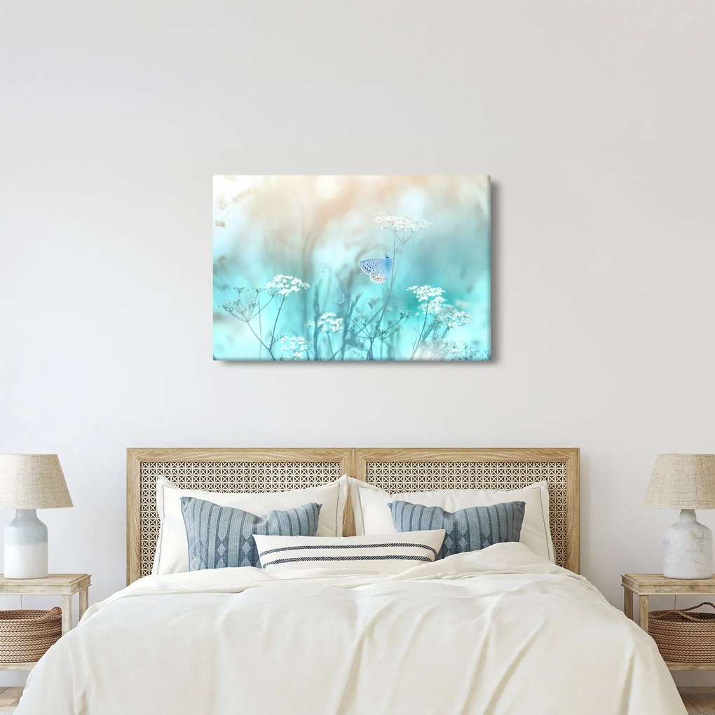 Tablou - Fluture în albastru (90x60 cm)