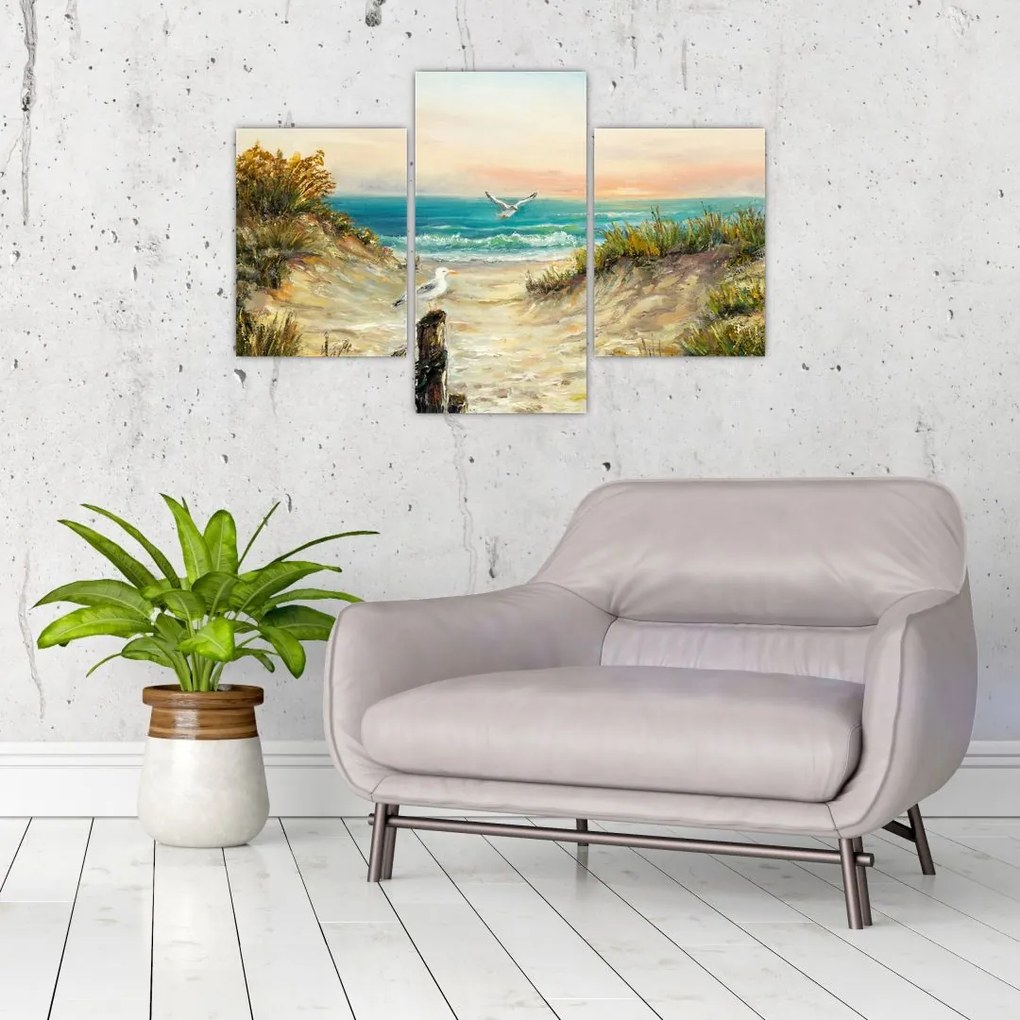 Tablou - Plaja cu nisip (90x60 cm)