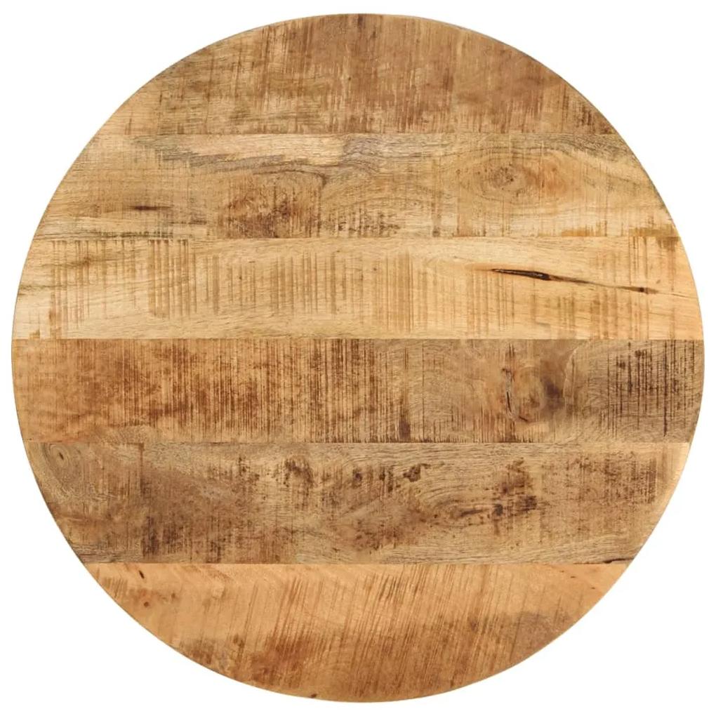 338452 vidaXL Masă laterală, 60x(42-62) cm, lemn masiv de mango și fontă