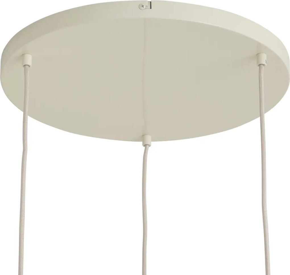 Lampă suspendată retro bej cu abajur metalic cu 3 lumini - Ophelia
