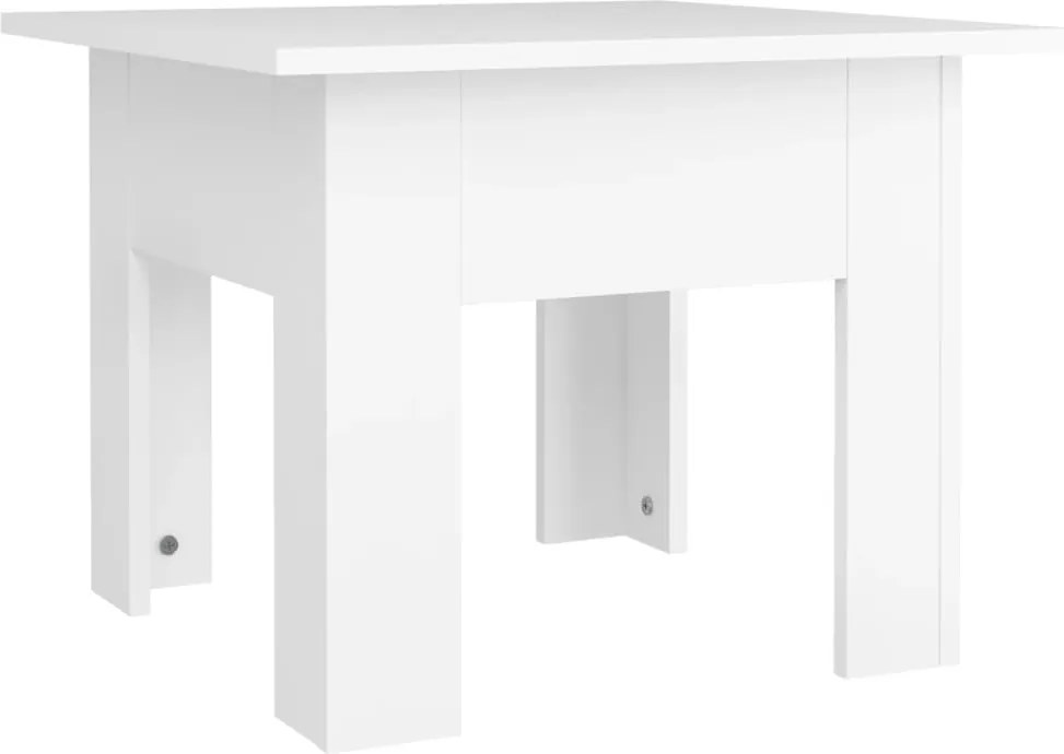 vidaXL Măsuță de cafea, alb, 55x55x42 cm, lemn prelucrat