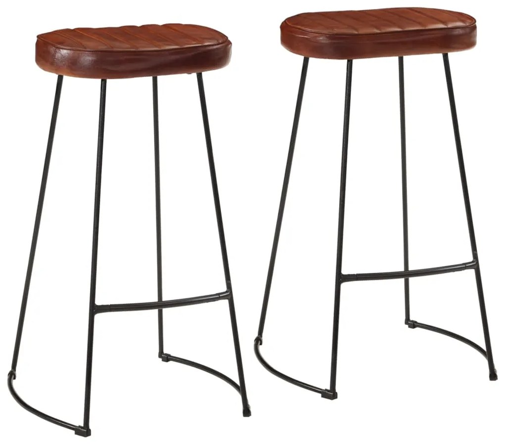vidaXL Scaune de bar Gavin, 2 buc., maro închis, 44x37,5x78 cm