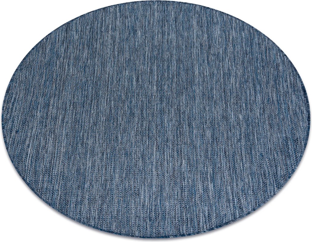 Covor SISAL SION cerc A5165A Melanj țesute plate albastru inchis