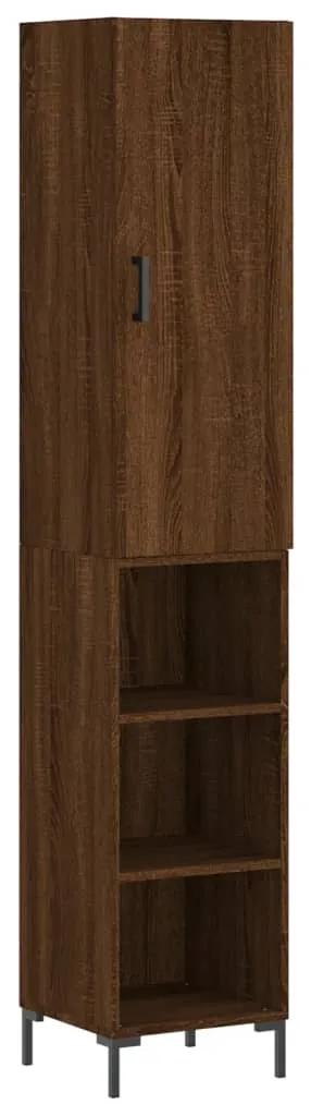 3198984 vidaXL Dulap înalt, stejar maro, 34,5x34x180 cm, lemn prelucrat