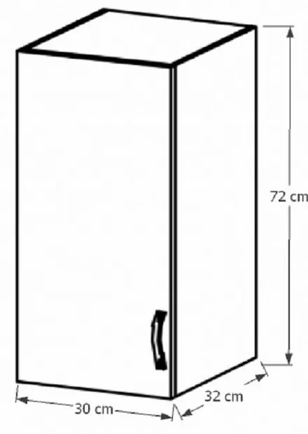 Dulap superior de bucătărie G30L Sillina (nuc milano). 1015122