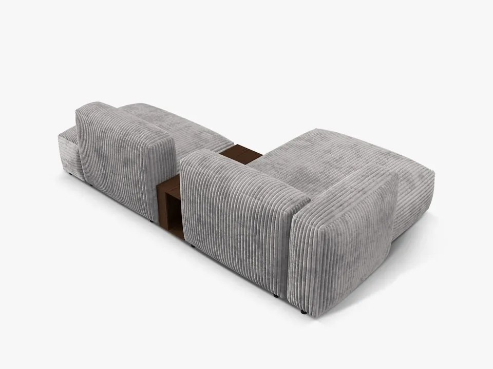 Coltar modular Martina corduroy Tilia L285 cm + masuta de cafea
