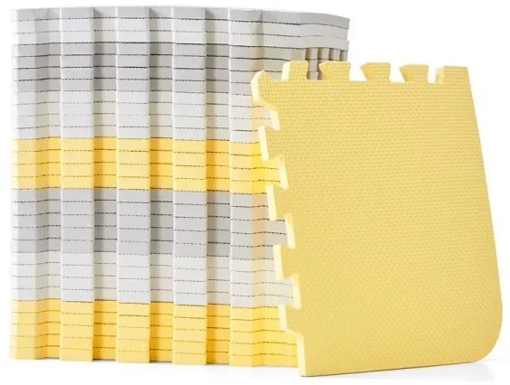 KINDERKRAFT - Puzzle din spumă LUNO 30 piese gri/galben