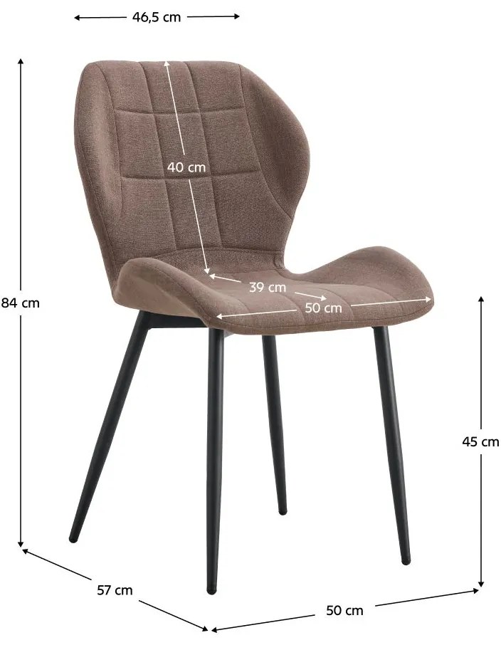 Scaun sufragerie Makona Typ 1 LD-01-LY3055-6 (maro + negru). 1075500