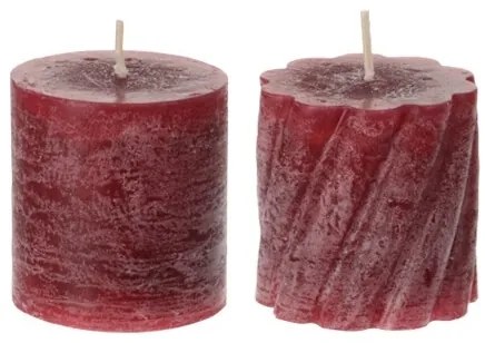 Lumanare Rustiq rosie 5 cm - modele diverse