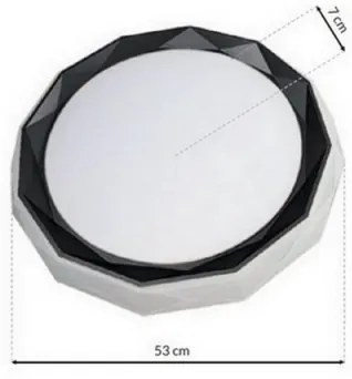 Plafonieră LED dimabilă OSCAR LED/45W/230V + telecomandă