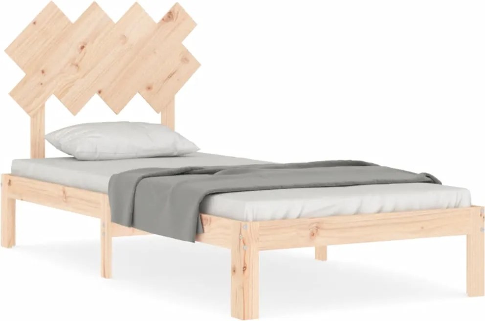 vidaXL Cadru de pat fără saltea, 90x200 cm, lemn masiv pin