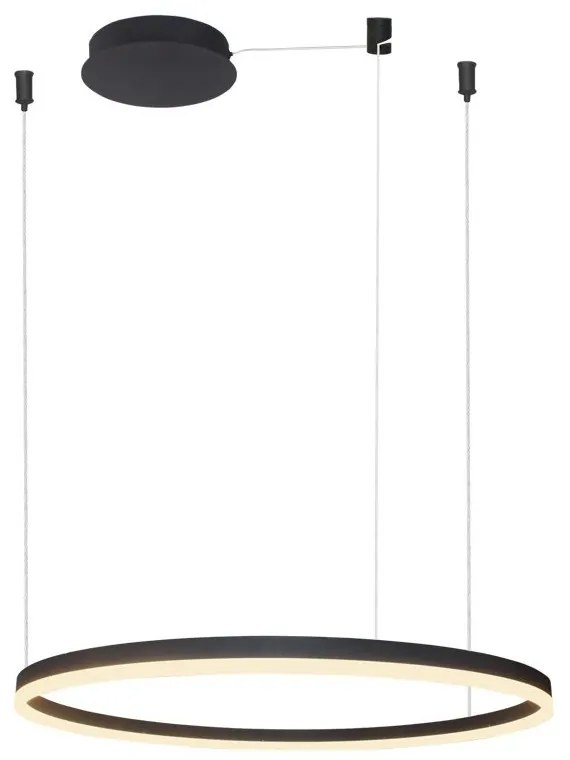 Lustra LED suspendata design modern circular geometric HALO PENDANT 80 BK