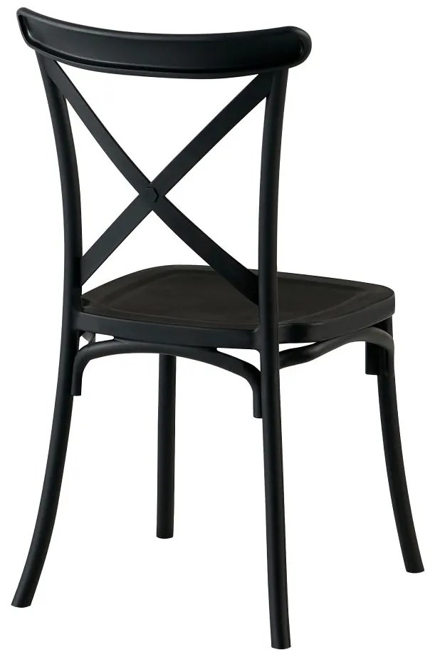Scaun de sufragerie SAVIVA (Negru). 1091685