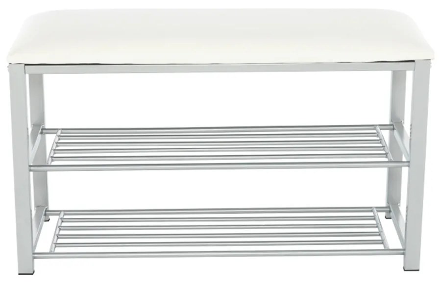 Banca pantofar cu rafturi pantofi, bej gri,