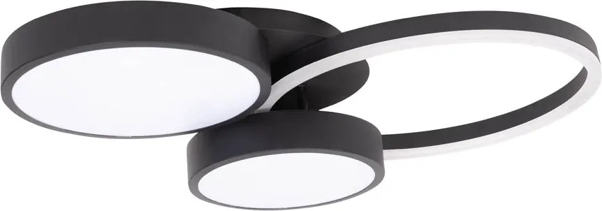 Plafoniera LED Erste Sobek 55W 600x105 mm, Design Modern Geometric Negru Mat, Corp Iluminat Interior Elegant pentru Living, Dormitor sau Birou