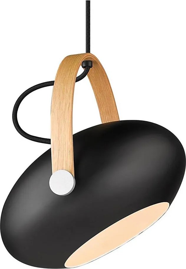 Halo Design 734344 - Lustru suspendat cu cablu DC 1xE27/40W/230V Ø 26 cm negru/stejar