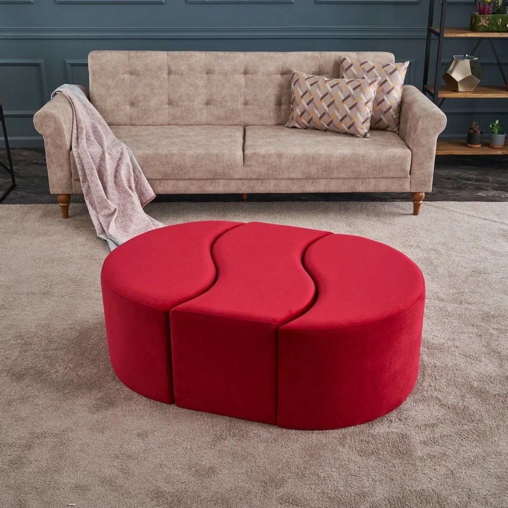 Taburet Alya Puf Red