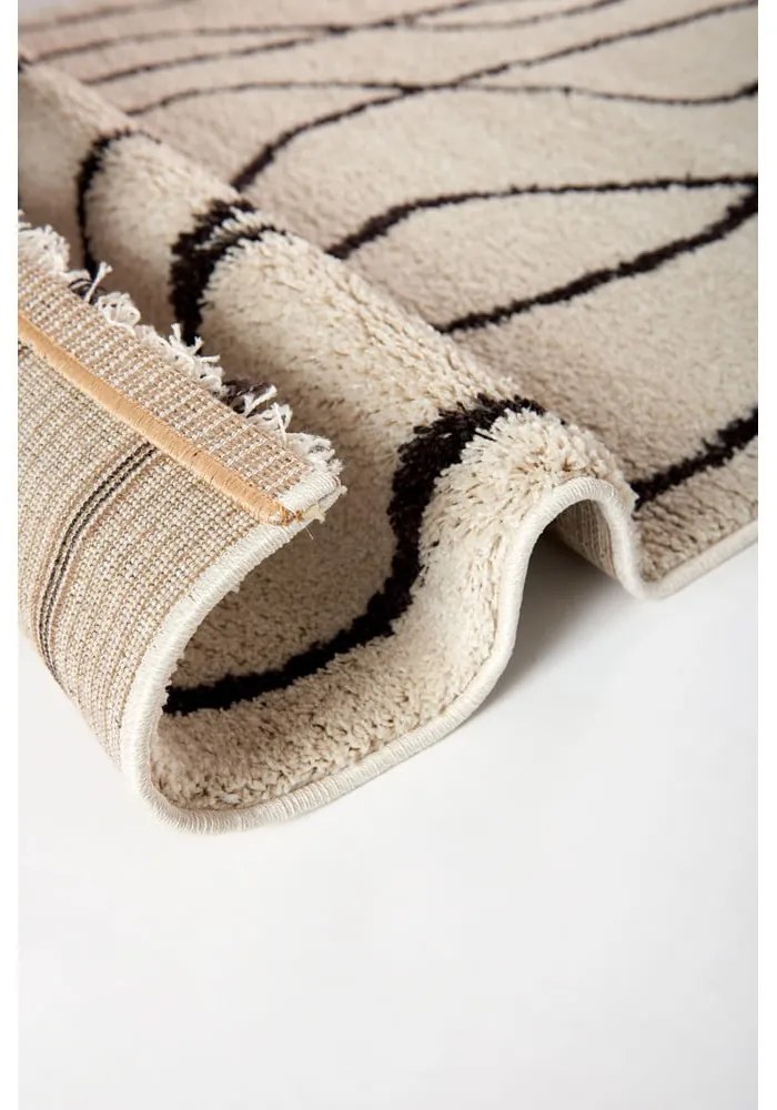 Covor alb/negru 140x200 cm Routa – Universal