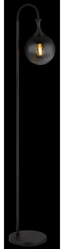 Lampadar design modern DALTON negru/fumuriu