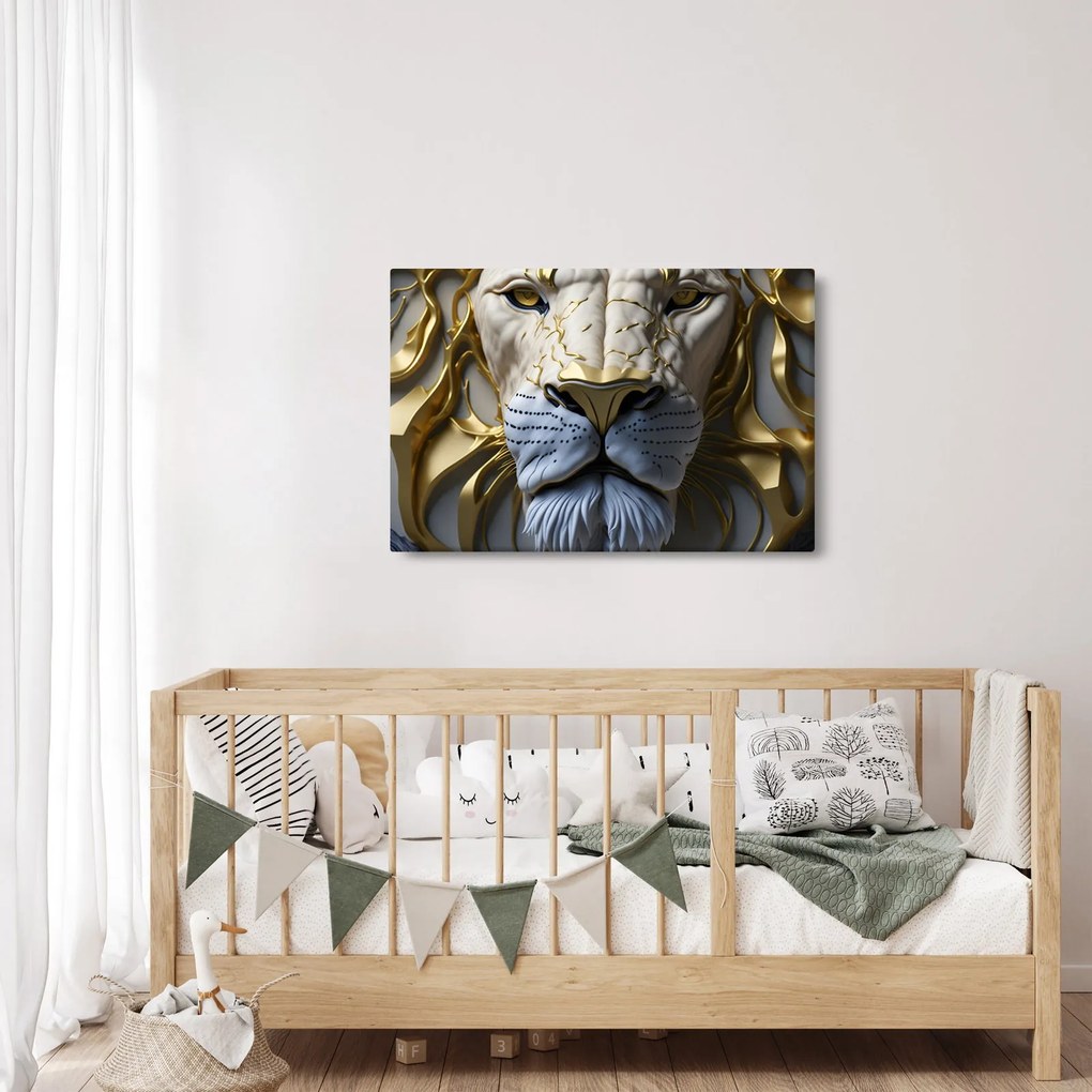 Tablou - Cap de Leu (90x60 cm)