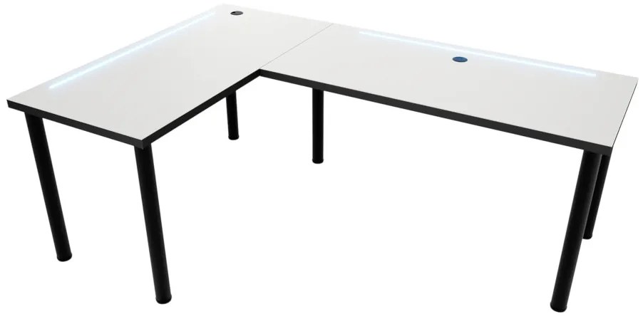 Expedo Birou pe colt LOOK N, 200/135x73-76x65, negru, dreapta