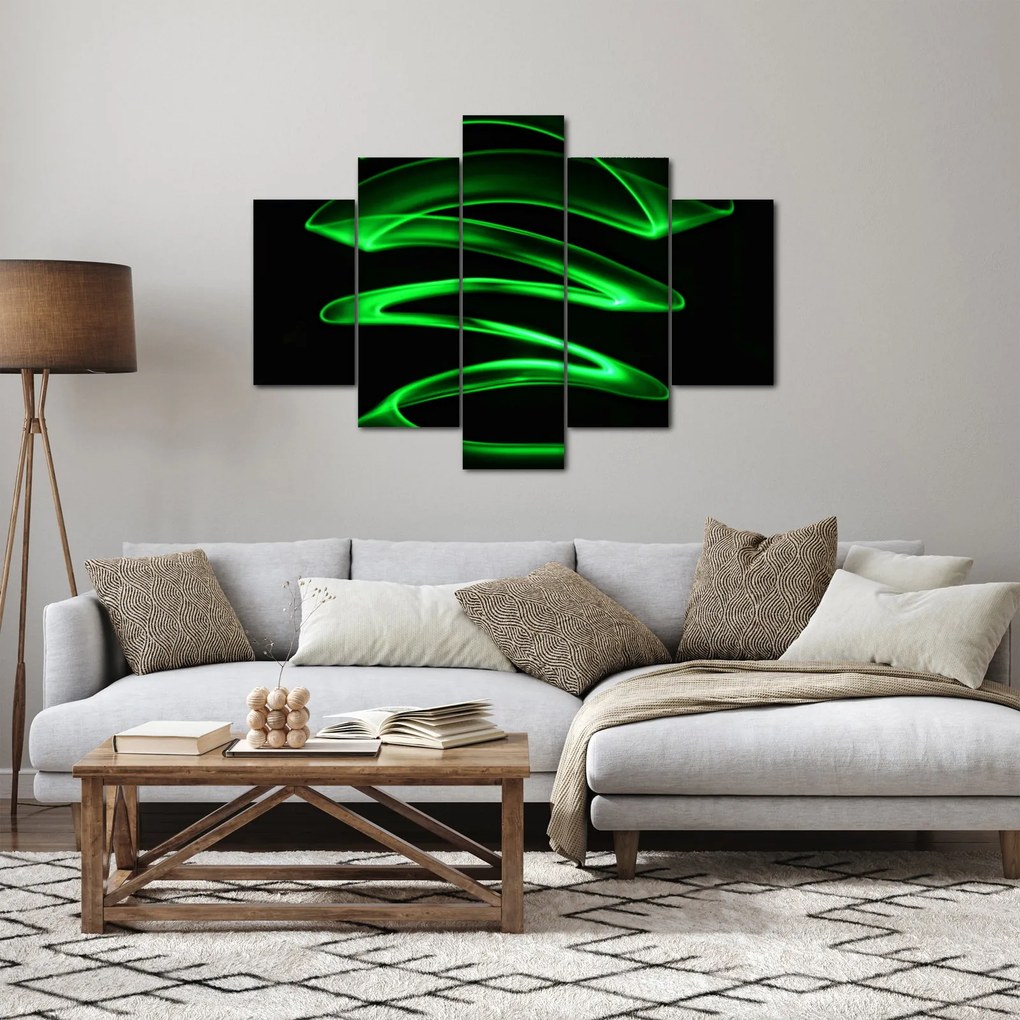 Tablou - valuri neon (150x105 cm)