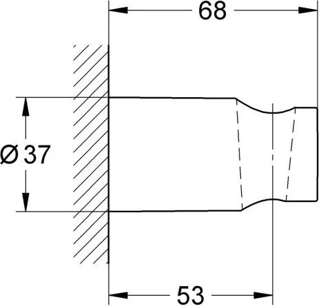 Suport para de dus  Grohe Vitalio Universal, aparent, universal, neajustabil, crom - 26102000