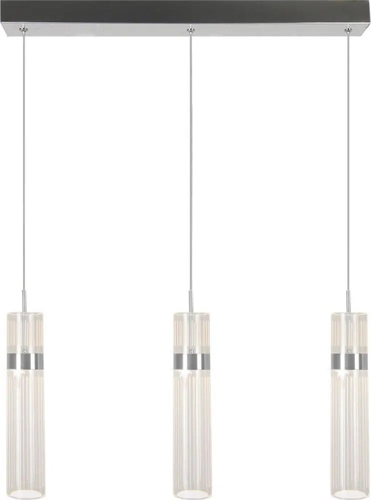 Pendul LED pe cablu AMBIENTE 3xLED/6W/230V 3000/4000/6000K crom lucios
