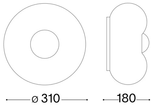 Plafonieră LED Ideal Lux ARIZONA 2xGX53/9W/230V d. 31 cm alb