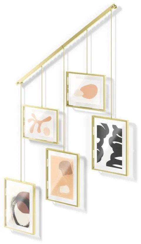Rame aurii de suspendat 5 buc. din metal 66x69 cm Exhibit – Umbra